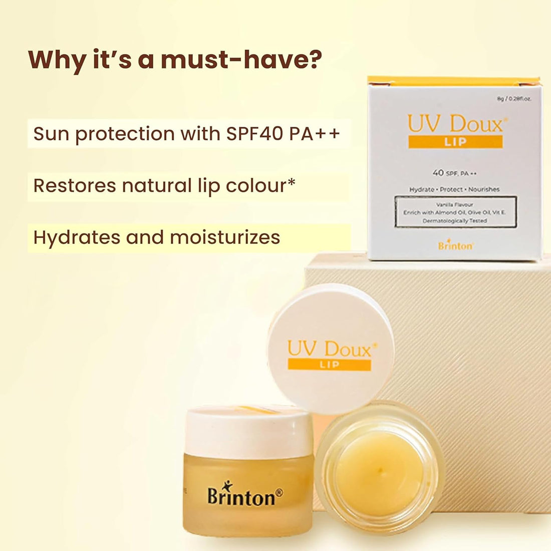 UV DOUX LIP LIGHTENING BALM 8GM